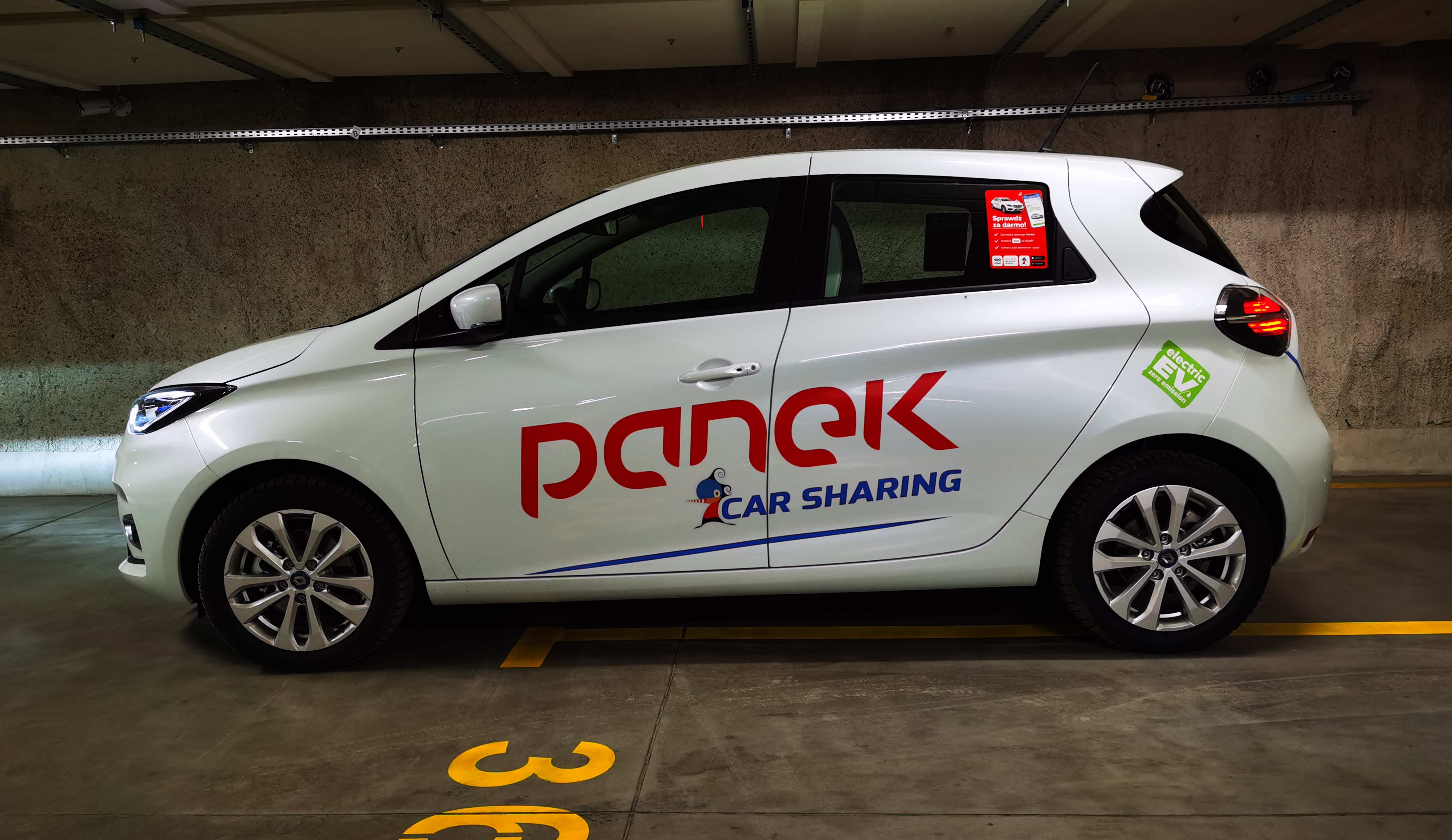 Renault Zoe nowoczesny i dynamiczny PANEK CarSharing